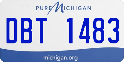 MI license plate DBT1483