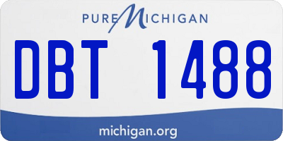 MI license plate DBT1488