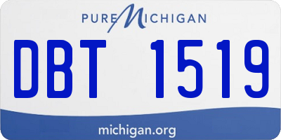 MI license plate DBT1519