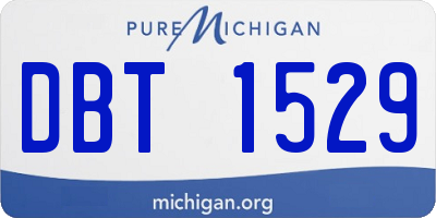 MI license plate DBT1529