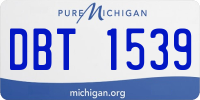 MI license plate DBT1539