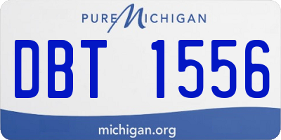 MI license plate DBT1556