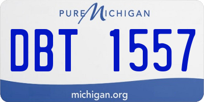 MI license plate DBT1557