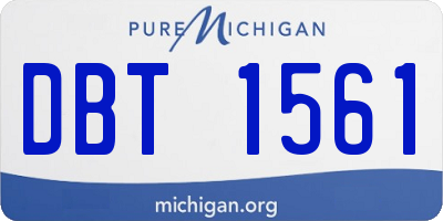MI license plate DBT1561