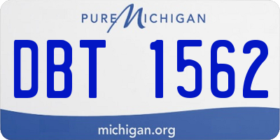 MI license plate DBT1562
