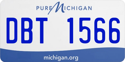 MI license plate DBT1566