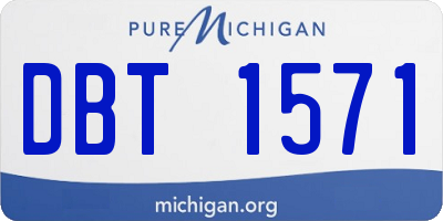 MI license plate DBT1571