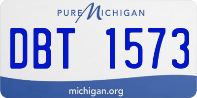MI license plate DBT1573