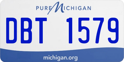 MI license plate DBT1579