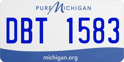 MI license plate DBT1583