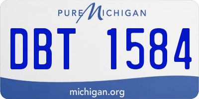 MI license plate DBT1584