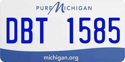 MI license plate DBT1585