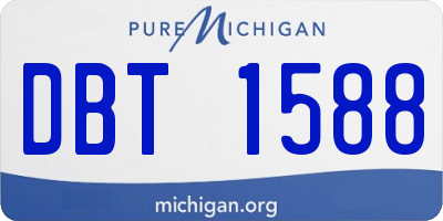 MI license plate DBT1588