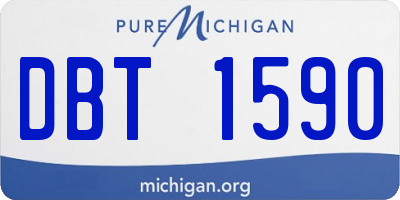 MI license plate DBT1590