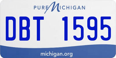 MI license plate DBT1595