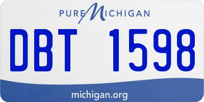 MI license plate DBT1598