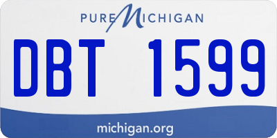 MI license plate DBT1599