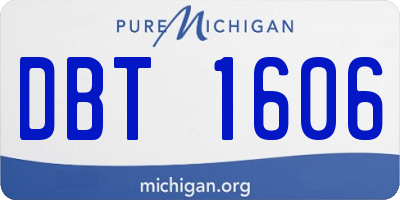 MI license plate DBT1606
