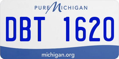 MI license plate DBT1620