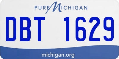 MI license plate DBT1629