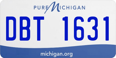 MI license plate DBT1631