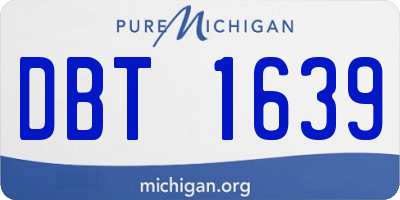 MI license plate DBT1639