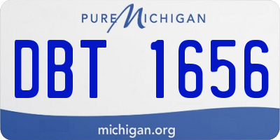 MI license plate DBT1656