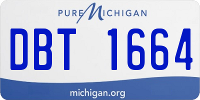 MI license plate DBT1664