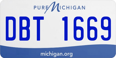 MI license plate DBT1669