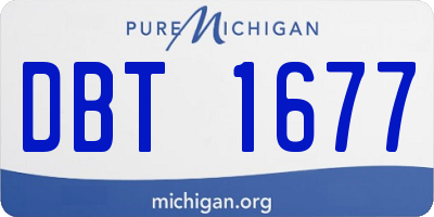 MI license plate DBT1677