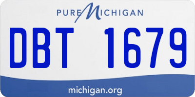 MI license plate DBT1679