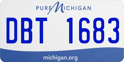 MI license plate DBT1683