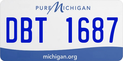 MI license plate DBT1687