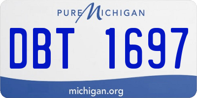 MI license plate DBT1697