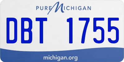 MI license plate DBT1755