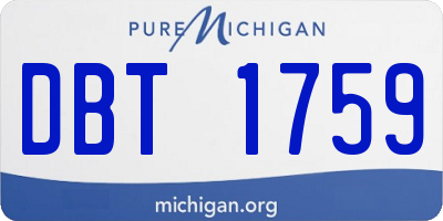 MI license plate DBT1759