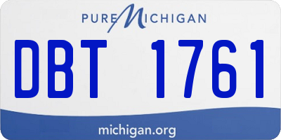 MI license plate DBT1761