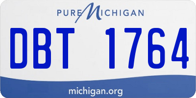 MI license plate DBT1764