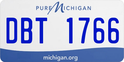 MI license plate DBT1766