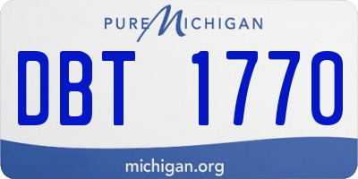 MI license plate DBT1770