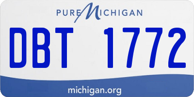 MI license plate DBT1772