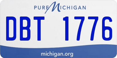 MI license plate DBT1776
