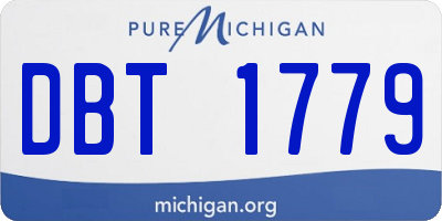 MI license plate DBT1779
