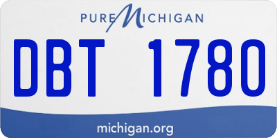 MI license plate DBT1780