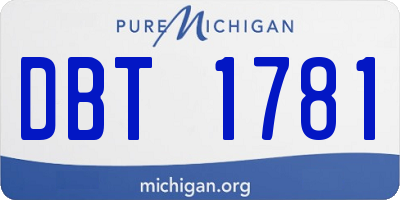 MI license plate DBT1781
