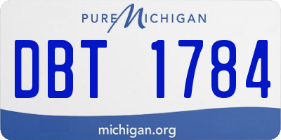 MI license plate DBT1784