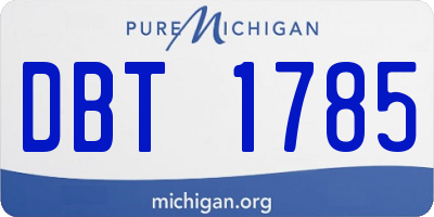 MI license plate DBT1785