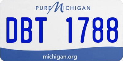 MI license plate DBT1788