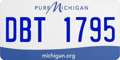 MI license plate DBT1795