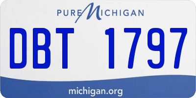 MI license plate DBT1797